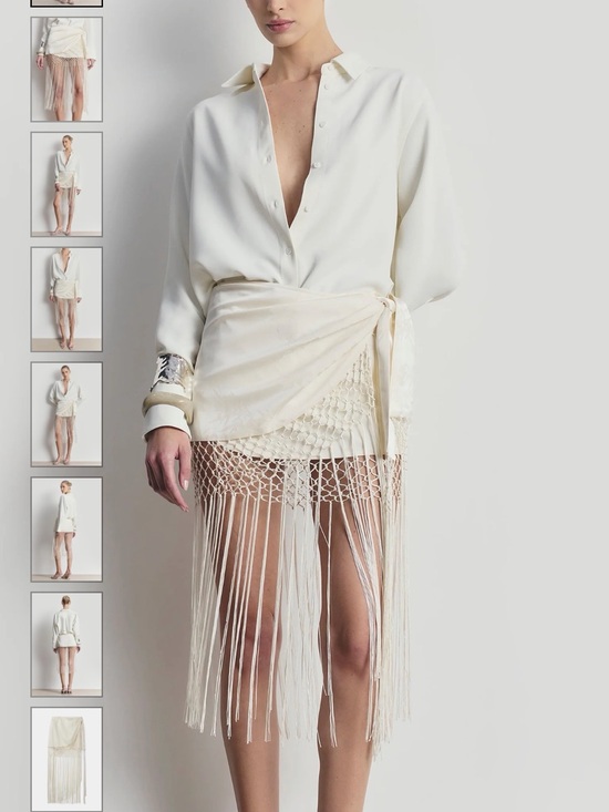 Because Of Alice Dresses & Skirts - Ivory Fringe Midi Skirt (sold-out on BOA)